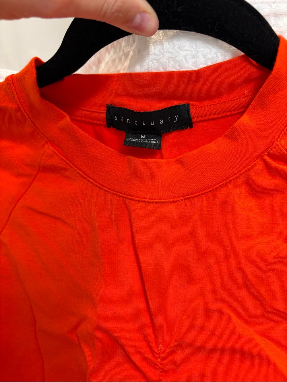 Red Ruched Short Sleeve Tee - Picture 3 of 4
